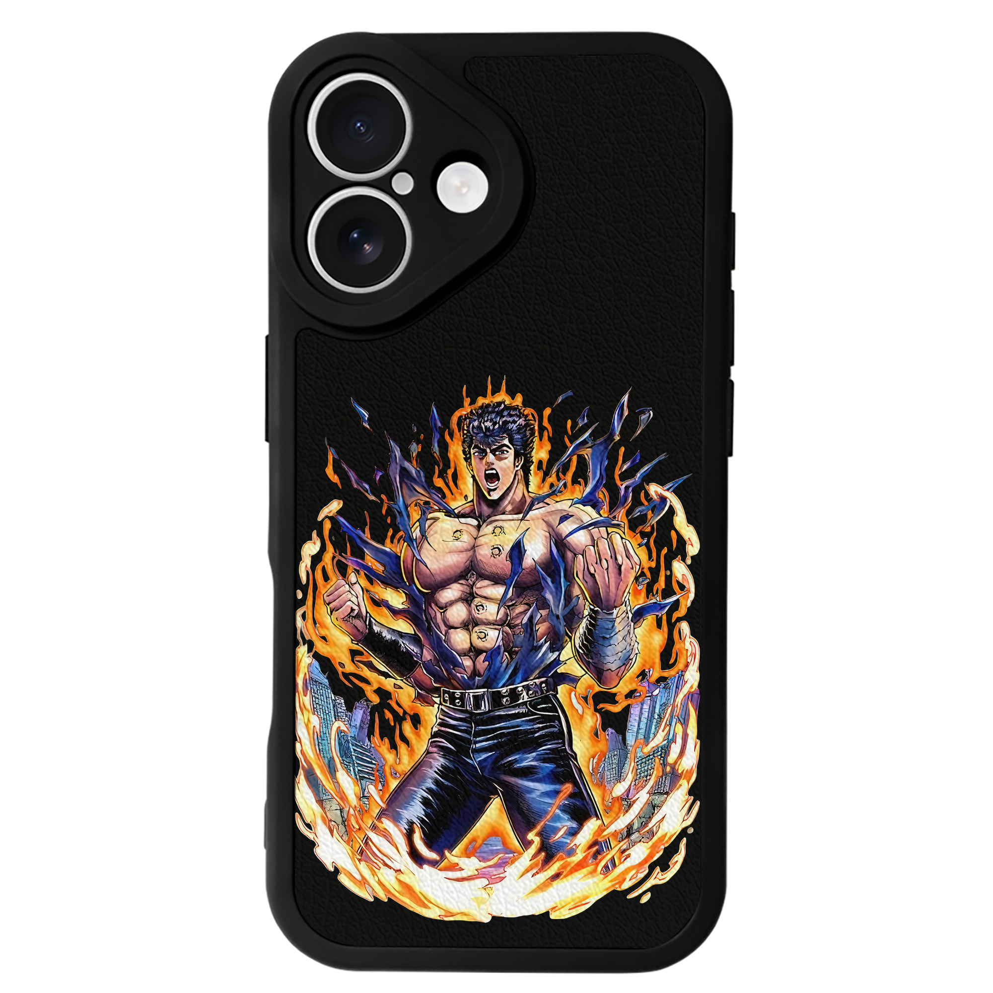 （画像用） 北斗の拳 Fist of the North Star 【iPhone 16シリーズ対応】シリコンスマホケース（レザー調） 材質：シリコン